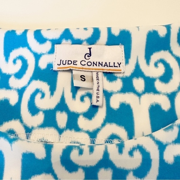 Jude Connally Beth Ikat Knit Dress in Soft Blue and White - Small - Picture 3 of 7